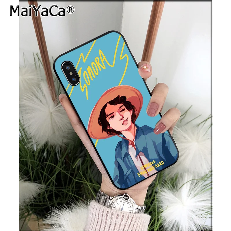 Силиконовый мягкий черный чехол для телефона MaiYaCa Stranger Things Finn Wolfhard из ТПУ iPhone 8 7 6 6S