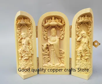 

China handwork wood carving matsu god Buddha statue