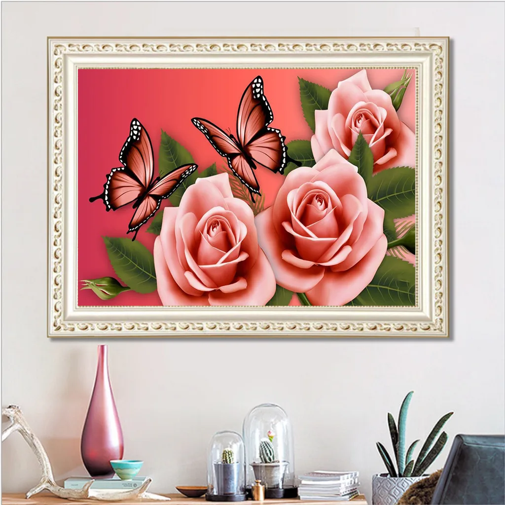 

5D Embroidery Paintings Rhinestone Pasted DIY Diamond Painting Cross Stitch Ornament Home Modern Decorative For Living Room Use