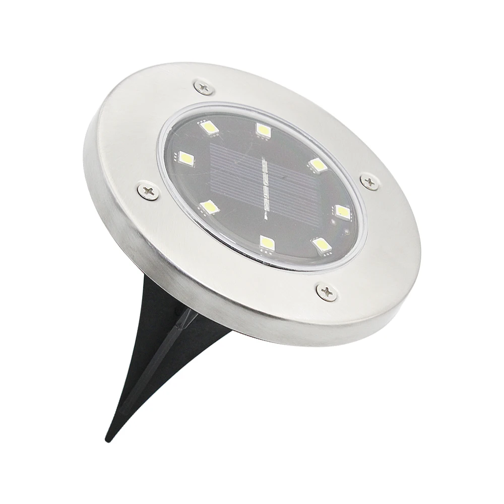 

ANBLUB Outdoor 8LEDs Solar Ground LED Lamp IP65 Waterproof Landscape Lawn Stair Underground Buried Light Home Garden Decoration