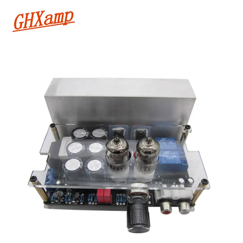 

GHXAMP Hifi LM1875 +6J2 Tube Bile Preamplifier Power Amplifier Audio Board With Heat Sink Stereo Bile Preamplifier Board 1pc