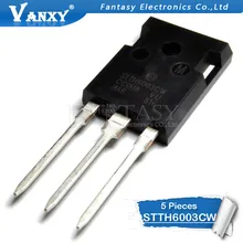 5 шт. STTH6003CW-247 STTH6003 TO247 300V 60A