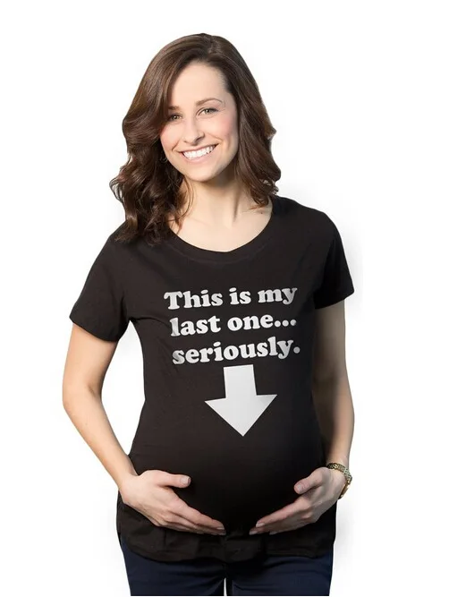 Летние футболки с 3D принтом для беременных женщин; повседневная одежда для беременных; Модные женские хлопковые футболки - Цвет: black