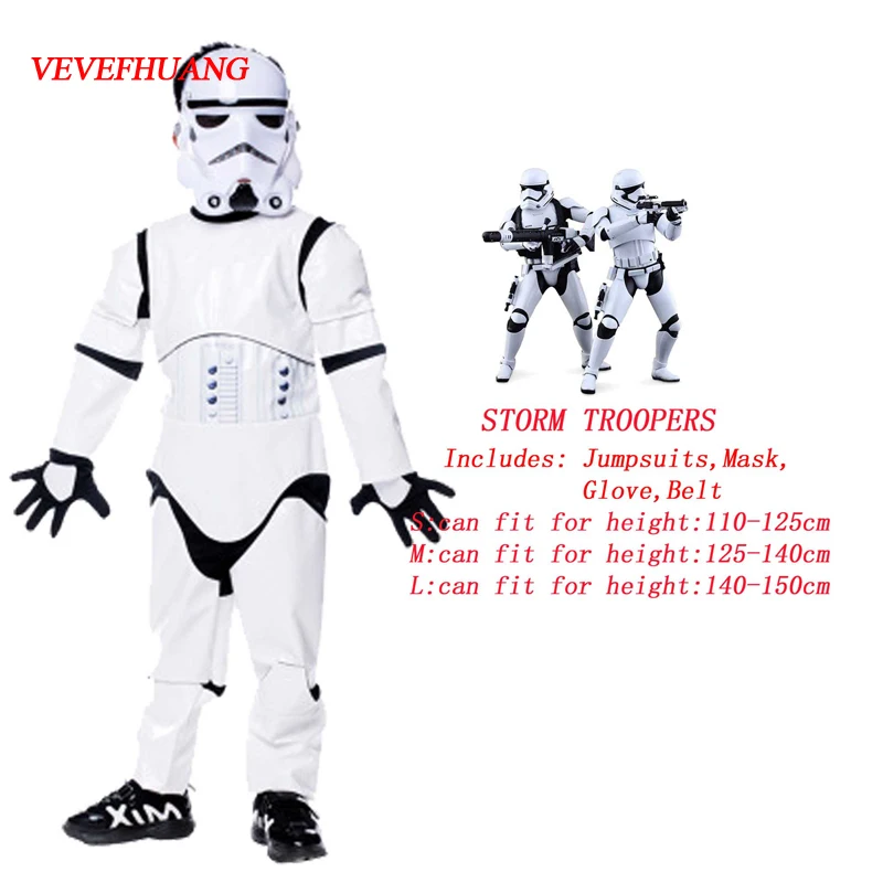 

VEVEFHUANG Super Hero Star Wars Force Awakened Black Soldiers White Soldiers Costume Halloween Props Beautiful Gift For Kids