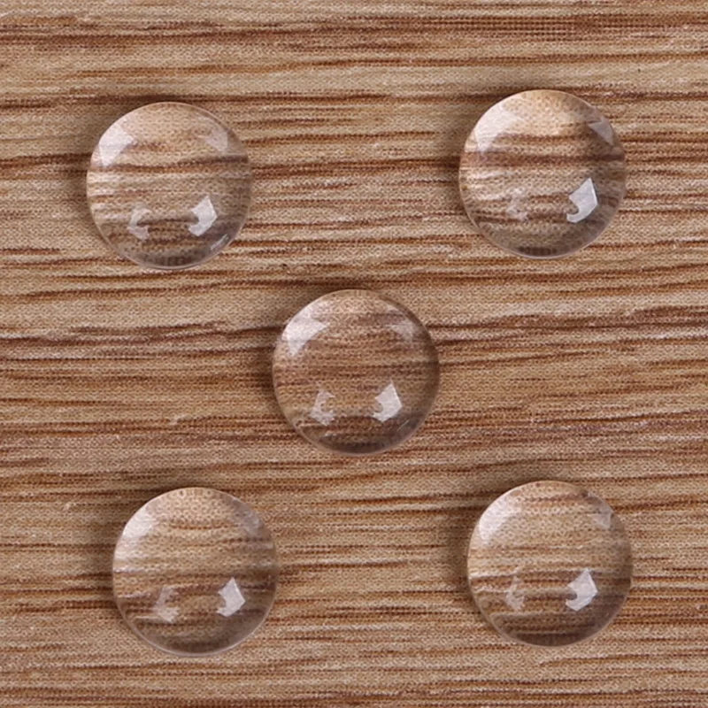 

8/10/12/14/16/18/20/25/30mm 3D Round 10-50pcs Transparent Clear Glass Cabochon Beads For Jewelry Making Necklace Earrings DIY