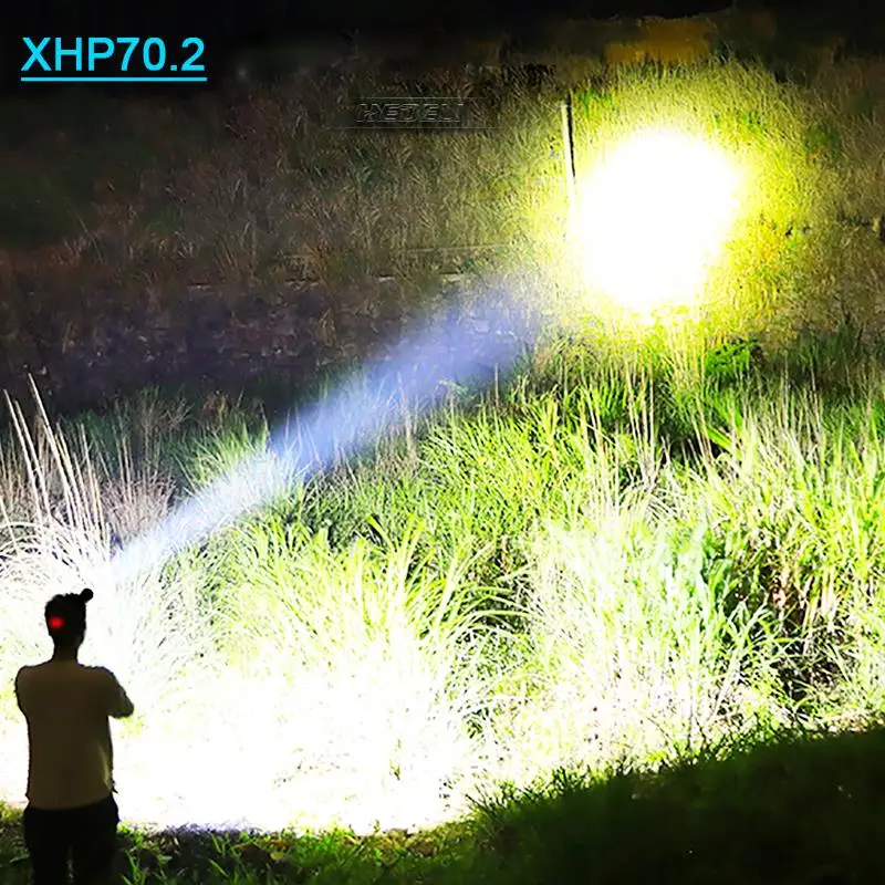 XHP70.2 8000 люмен Высокая мощность светодиодный налобный фонарь 18650 зум водонепроницаемый головной светильник usb Перезаряжаемый головной светильник power bank cree xpl v6