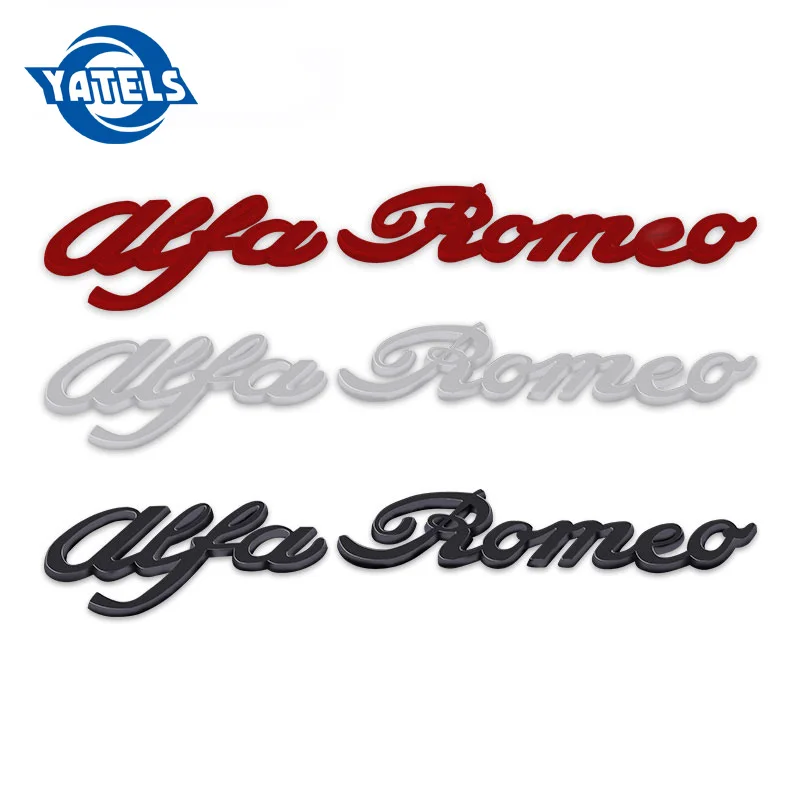 

SPORTIVA quatrefoil delta Car Side Fender Emblem car Front Grille Badge Rear Trunk Decal for Alfa Romeo Mito Spider GT Giulietta