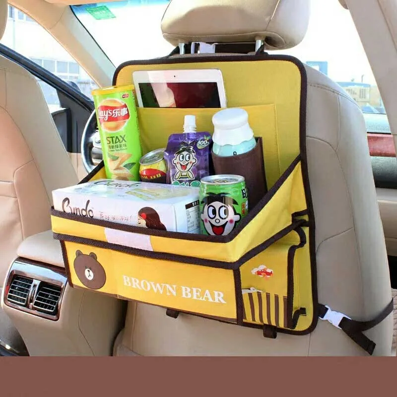 Автомобильный органайзер для детей из мультфильма Оксфорд, автомобильные органайзеры на заднем сиденье, детский обеденный стол, коробка для хранения, органайзер, автомобильные аксессуары