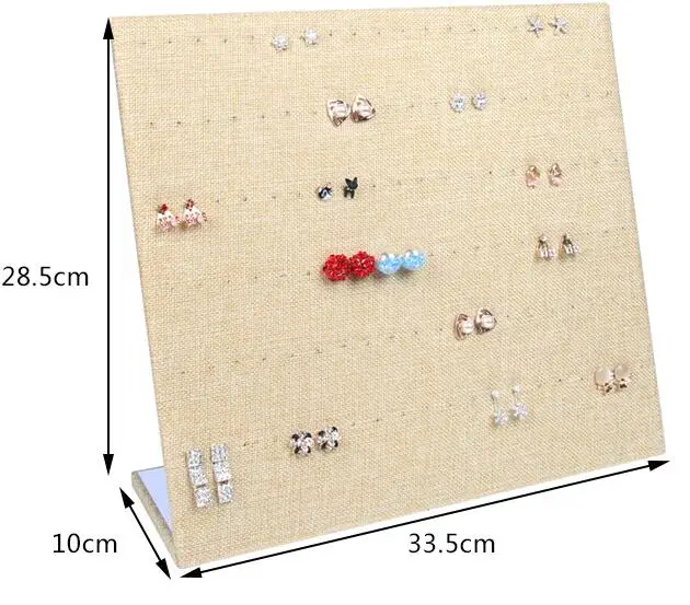 Top Sale 120 Holes Ear Ring Jewelry Display Stand Jewelry Trumpet Display Shelf Board Pin Earrings