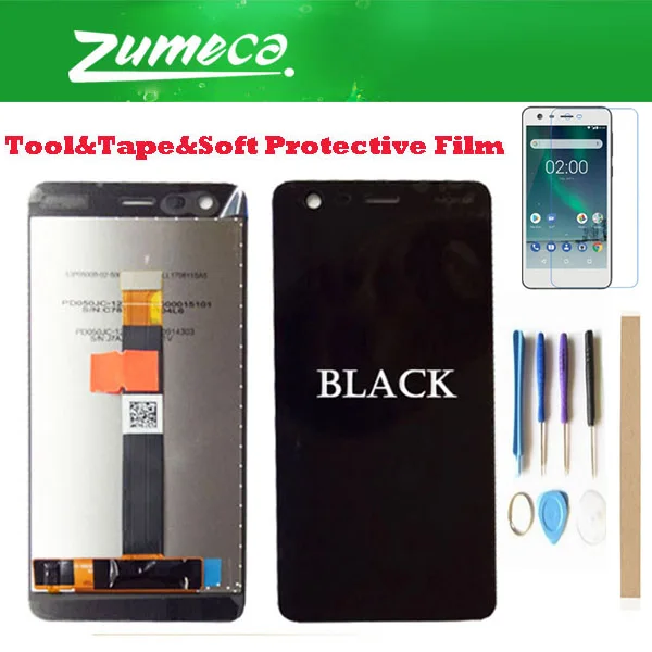 Kopen 5.0 Inch Voor Nokia 2 Nokia2 TA 1007 TA 1029 TA 1023 TA 1035 TA 1011 N2 Lcd scherm + Touch Screen Digitizer Vergadering + Kits