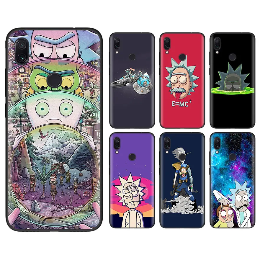 

Black Soft Case for Xiaomi Redmi Note 5 Pro 6 7 Pro 5 6 6A Rick And Morty Comic Anime for Mi 9 8Lite Mix 3 Play A2 Lite