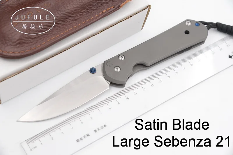 JUFULE бренд большой Sebenza 21 CPM S35vn TC4 титана складной фруктовый Карманный лагерь выживания Охота Открытый EDC инструмент кухонный нож - Цвет: satin