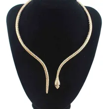 Позолоченные ювелирные изделия 40 см популярные ювелирные изделия змея женщин колье ожерелье уникальный дизайн в стиле Панк Сплав вечерние классические Torques