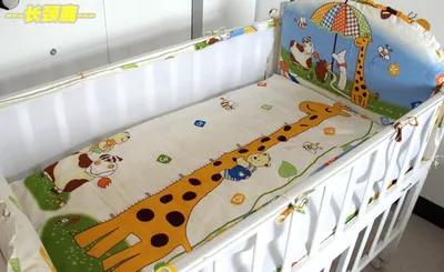 Promotion! 5PCS Mesh Crib Bumper Baby Bedding Set 100% Cotton Crib Kids Newborn Cot Bedding (4bumpers+sheet) Promotion! 5PCS Mesh Crib Bumper Baby Bedding Set 100% Cotton Crib Kids Newborn Cot Bedding (4bumpers+sheet)