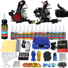 Клеймо новая татуировка машина набор Профессиональный Начинающий набор 2 машина 14 бутылка пигмент для TK 203-8