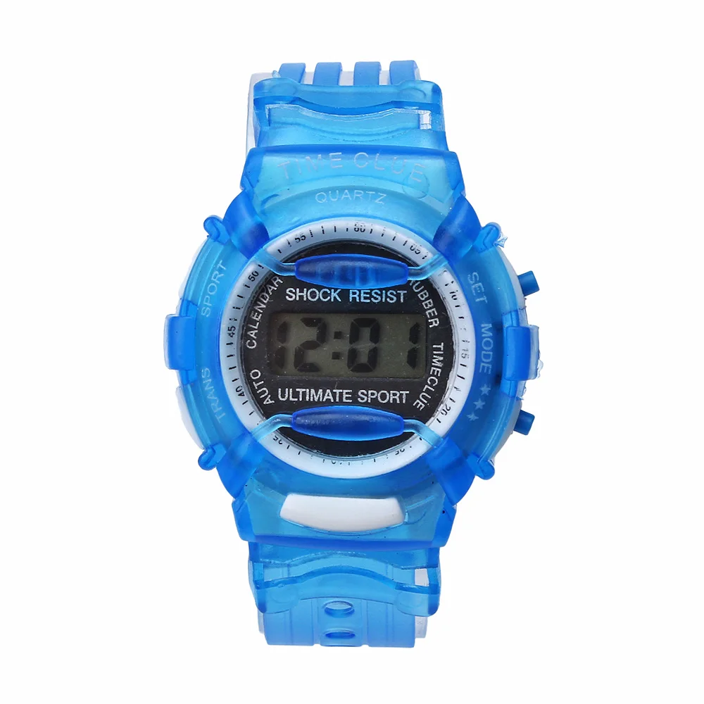Для мальчиков и девочек, для детей, для студентов, водонепроницаемые цифровые наручные спортивные часы, умные детские спортивные часы для подростков, водонепроницаемые, подарки для ki - Цвет: E