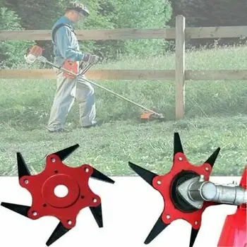 

6 Steel Blades Razors 65Mn Lawn Mower Grass Eater Trimmer Head Brush Cutter Tool Trimmer Head