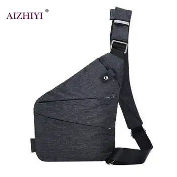 

Unisex Anti-Theft Men'S Messenger Bag Shoulder Bags Men Hidden Chest Pack Mens Retro Crossbody Bag Cool Motorcycle Sling Bag