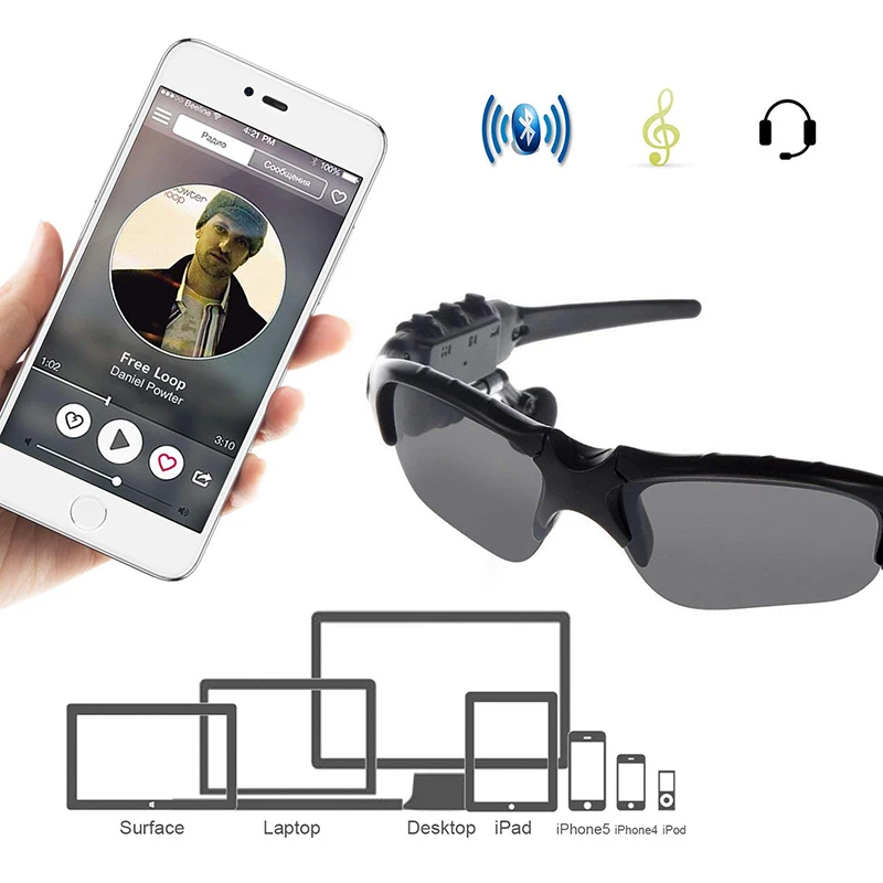 Bluetooth велосипедные и очки Музыка гарнитура наушники для смартфона ПК