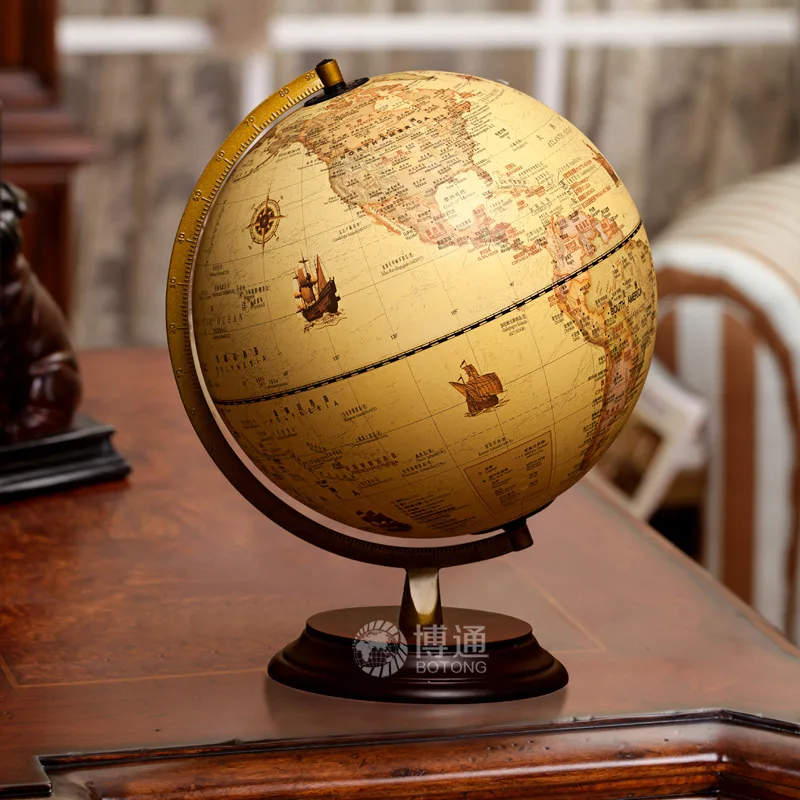 Koop Home Decor Antieke Engels Globo Terrestre Onderwijs Vintage Thuiskantoor Sferische Diameter 22.8 cm Hot Modellen Hoge Kwaliteit
