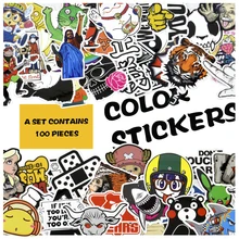 100 шт Мультяшные граффити Стильные наклейки s для автомобиля, велосипеда, мотоцикла, телефона, ноутбука, путешествий, багажа, крутые забавные наклейки, бомбы, наклейки JDM