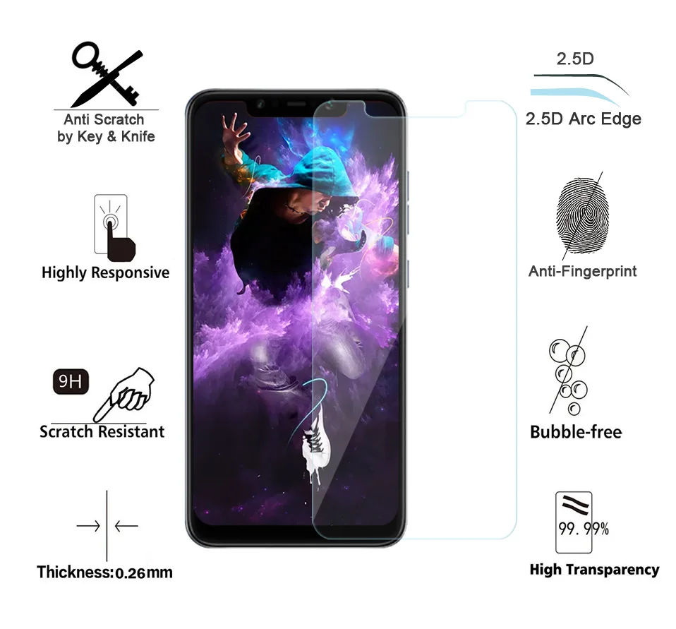 2.5D 9H Tempered Glass for Xiaomi Pocophone F1 Glass Screen Protector Xiomi Xaomi Film 6.18 Protective Glass for Xiaomi Poco F1 (3)