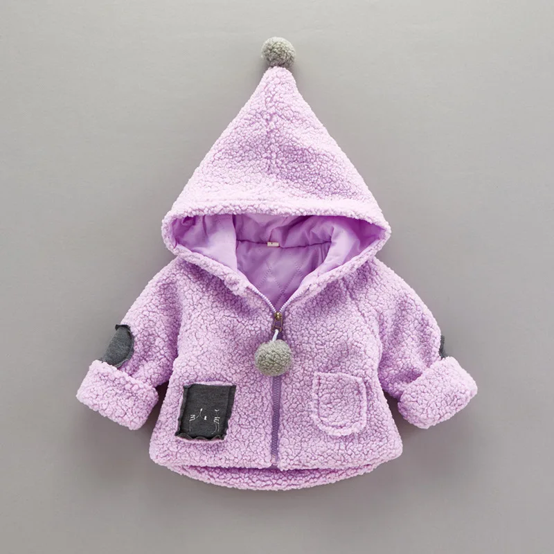 1 3 ages baby girls winter fleece jacket girls fashion warm hoody for