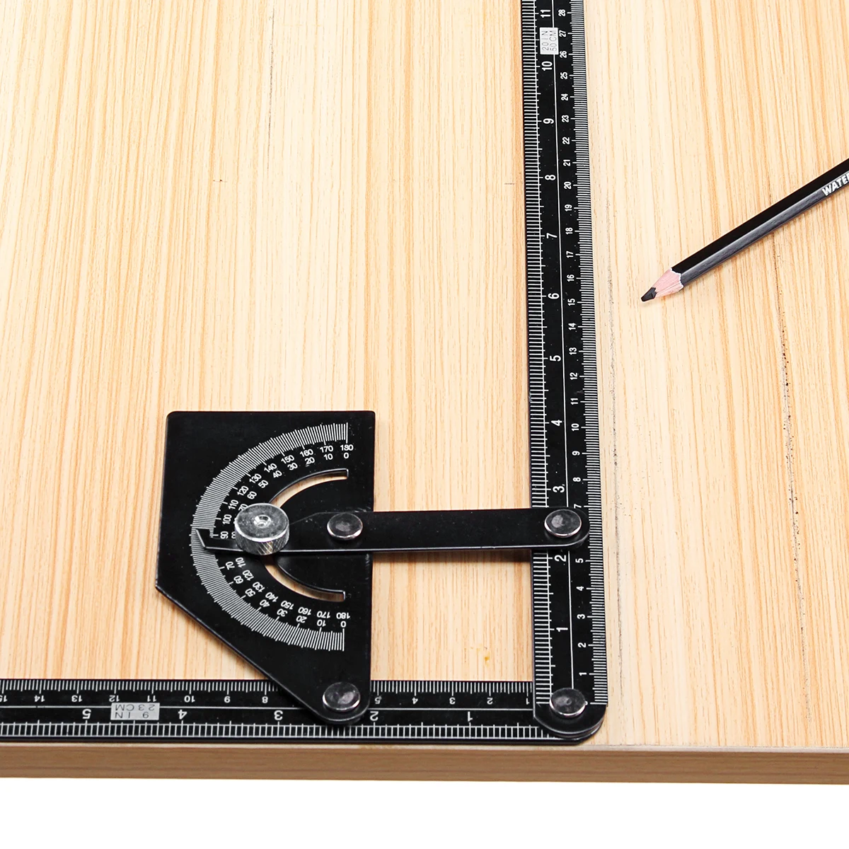 

Marking Gauge 0-180 Degree Woodworking Tool Angle Finder Measuring Protractor Ruler Metal Flexibility Folding Stretching