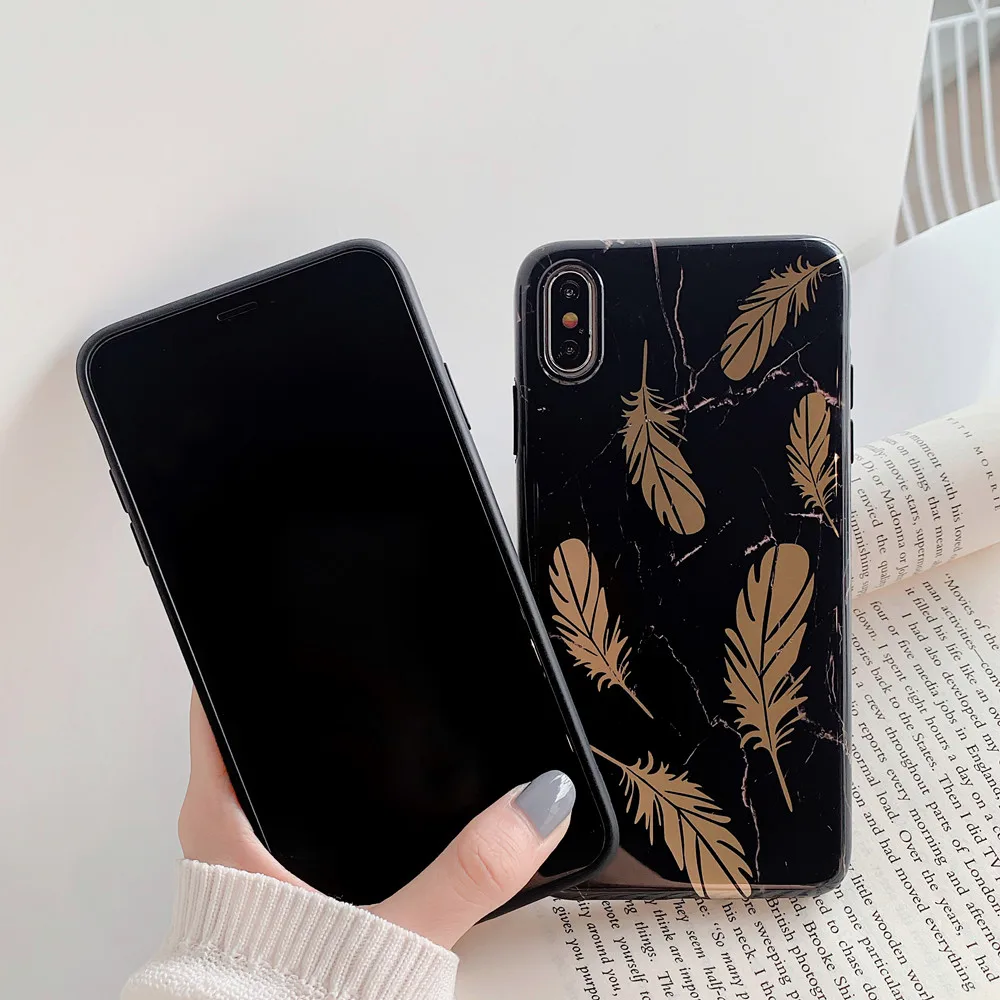 Netarlier Роскошный чехол для телефона iPhone Xsmax XR 7Plus x 8 7 6 6s xs черный мрамор золото хром
