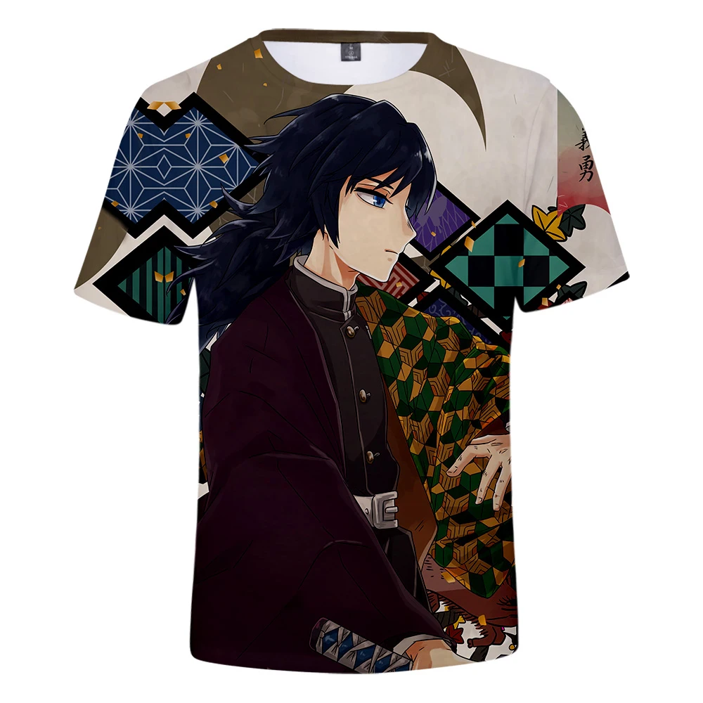 

Aikooki New Demon Slayer Kimetsu no Yaiba 3D T shirt Fashion Kpop Cartoon Anime Movie Tshirts Shoer Sleeve Summer Tee Cool Tops