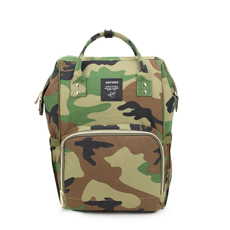 Камуфляжная СЕРИЯ сумка для беременных Портативная сумка для подгузников сумка большая емкость рюкзак для путешествий сумка для кормления сумка для детской коляски - Цвет: Green Camo