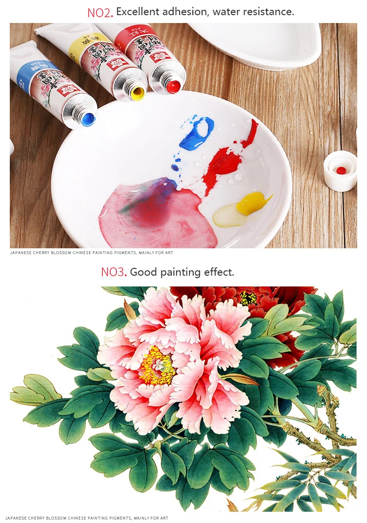 12 e 18 e 24 de Cor Conjunto de Arte Sakura Pintura Pigmentos Pigmentos Pintura Chinesa 12 ml 5 Cheap Tintas a óleo