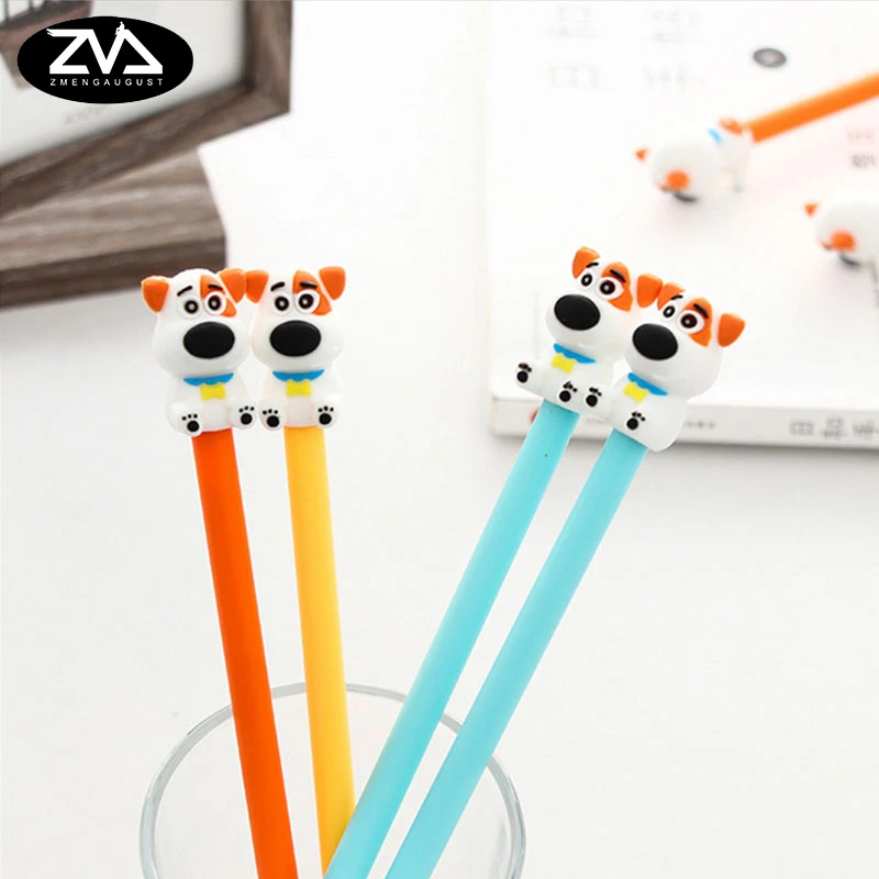 

2 pcs/lot Creative cartoon dog gel pen cute Neutral pen stationery canetas material escolar office school supplies papelaria