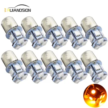 

Bright 10pcs No-polar 240lm 6V 12V 24V 8 SMD 5050 LED 1156 BA15S BAU15S PY21S Brake/Tail/Stop/Singal CAR Light Bulb Yellow/amber