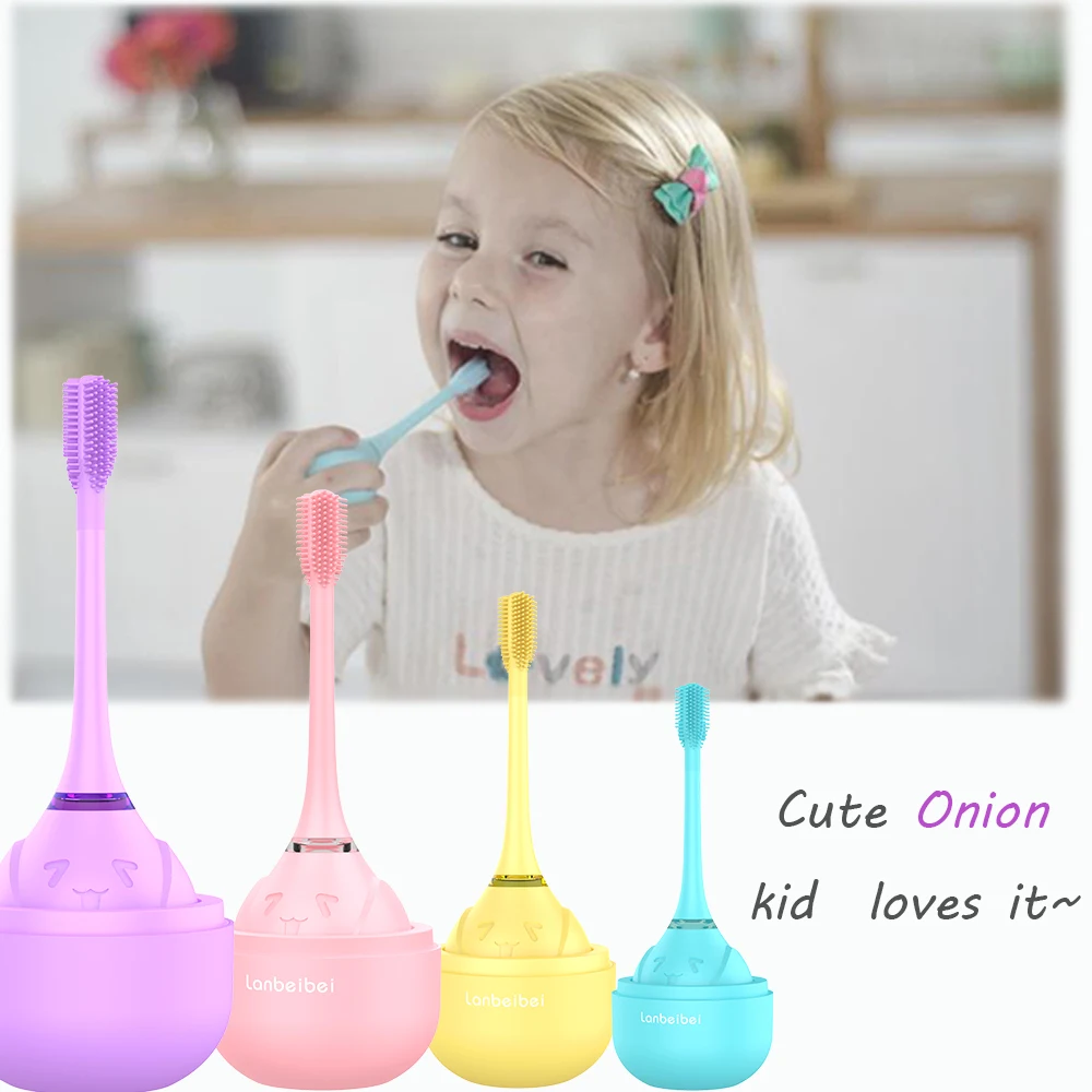 New kids electric toothbrush rechargeable for 2 10 years old soft brush