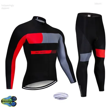

2019 Racing Team Winter Thermal Fleece Cycling Jersey Long Sleeve 9D Gel Pad Pants Ropa Ciclismo Bicycle Bike Clothing Maillot