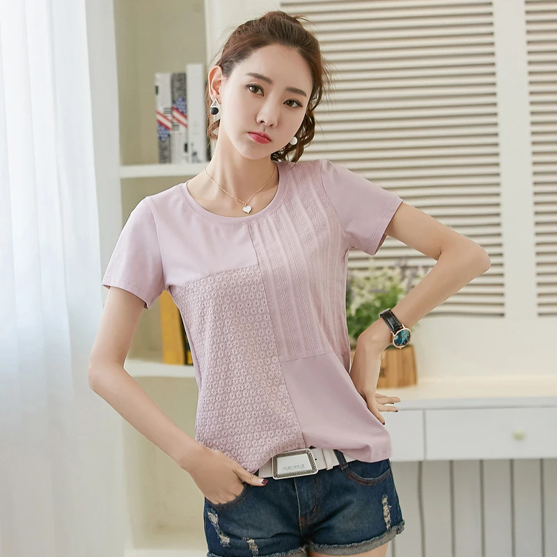 

shintimes Blusas Y Camisas De Mujer Chemisier Femme 2019 Woman Shirt Women Short Sleeve Ladies Tops Korean Plus Size Clothing