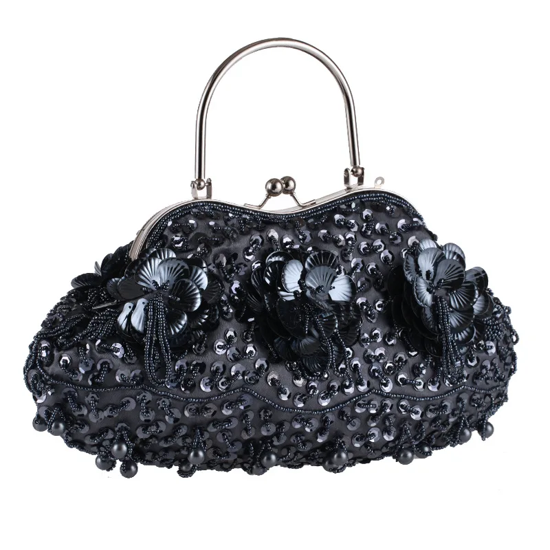 

Women Clutch Bags Beads Evening Bags Exquisite Ladies Beaded Embroidered Wedding Party Bridal Handbag Mini Sequin Bags