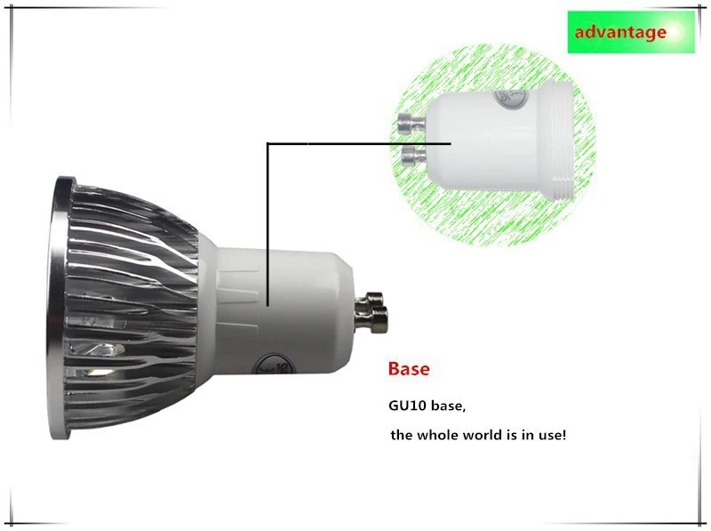 Description Picture 5 of item4PC GU10 LED Bulbs Light 85-265V Fountain Lamp IP65 Waterproof LED Spotlights White Warm White LED Downlight for Indoor Lighting