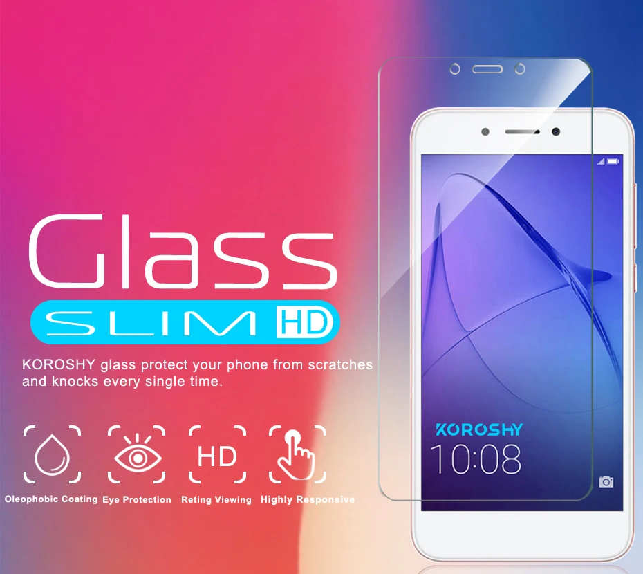 KOROSHY 2.5D Tempered Glass for Huawei Honor 5X 5C 6A 6Play 6 Play Screen Protector 0.3mm 9H Scratch Proof Toughened Glass Film (2)