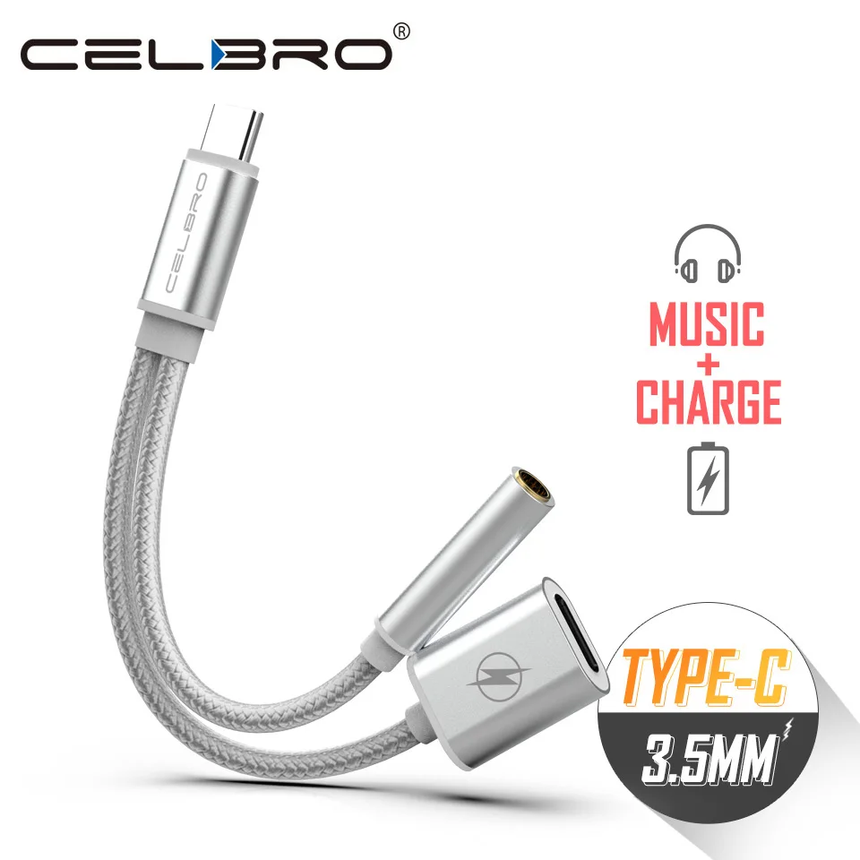

2 in 1 Usb-C to 3.5mm Aux Audio Cable Earphone Jack Adapter Usb Type C Aux for Huawei P30 Mate 20 30 Oneplus 7 pro Xiaomi Mi 9 8