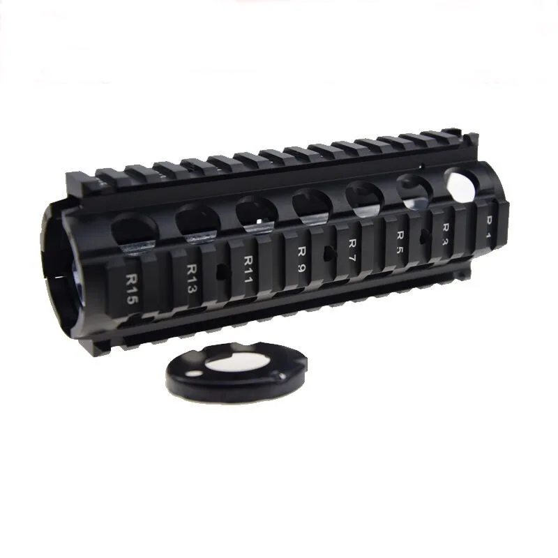 

High Quality M4A1 M4 CQBR MK18Mod0 7 Inch CNC RIS Handguard with Front Case for J9 Water Gel ball blaster AEG
