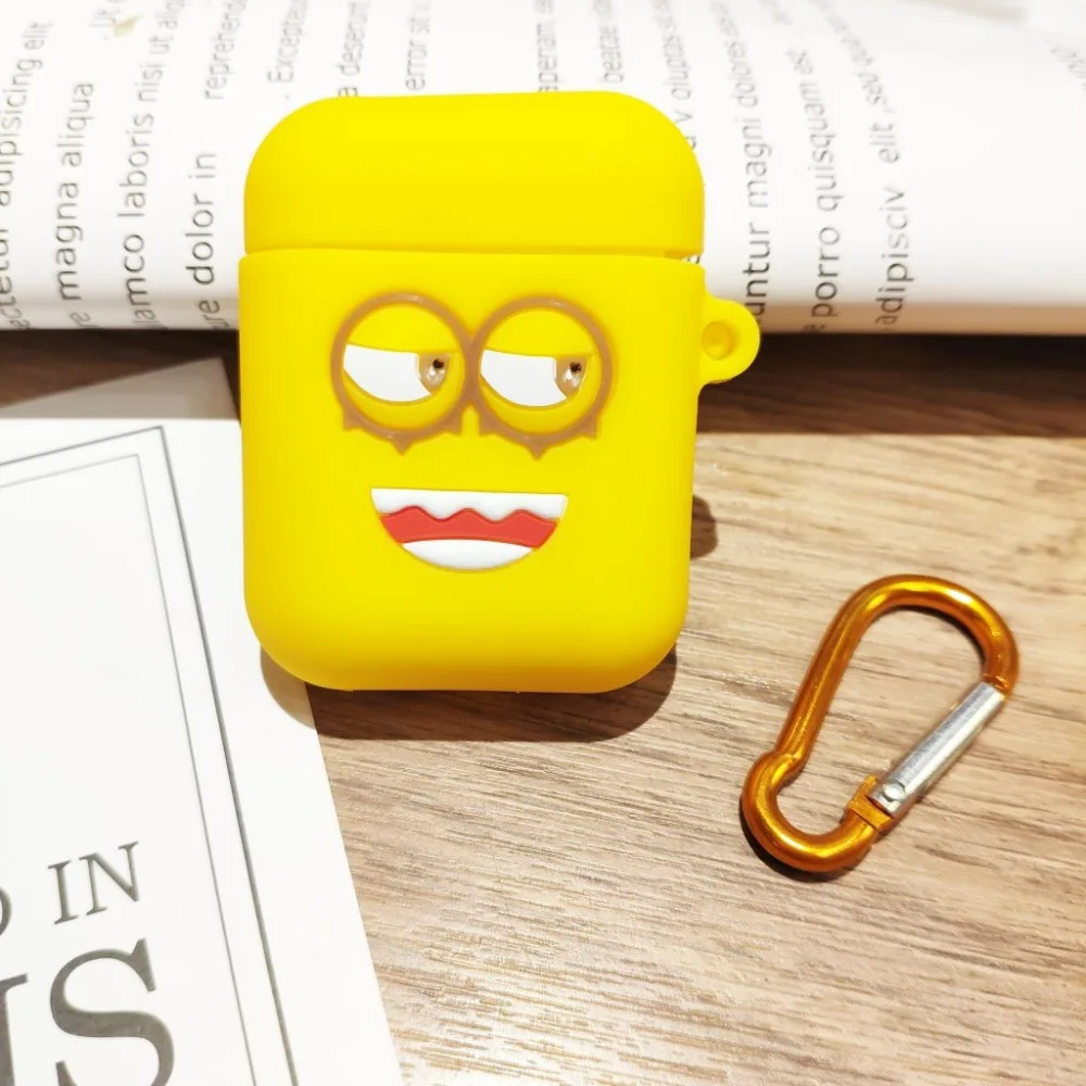 Cute Earphone Case For AirPods Cover For Air Pods Cartoon Accessories For Apple Airpods Silicone Case With Key Rings Strap (15)