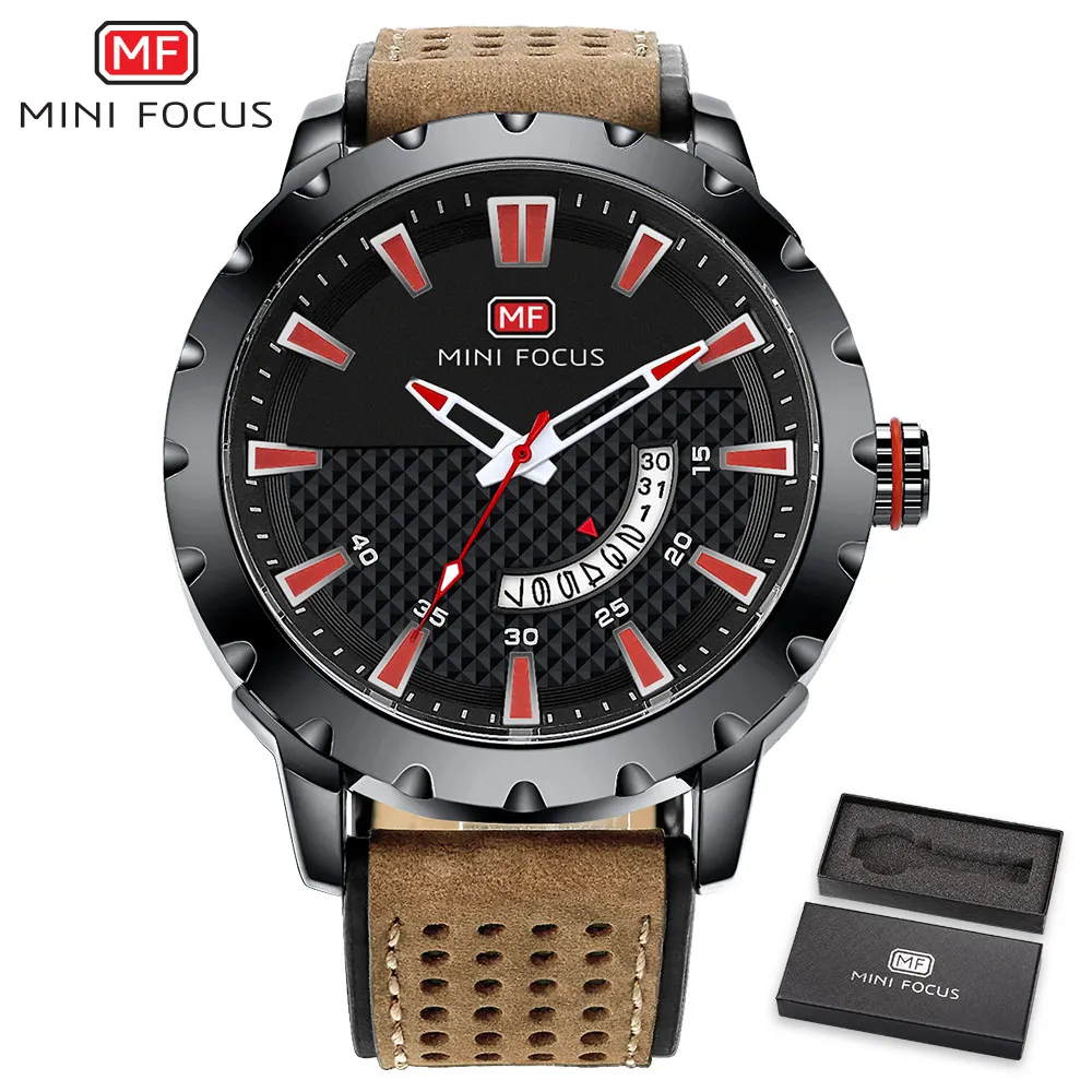 

Mens Watches Top Luxury Brand MINIFOCUS Sport Quartz Watch 3ATM Waterproof Men's stainless steel Wrist watch Relogio Masculino