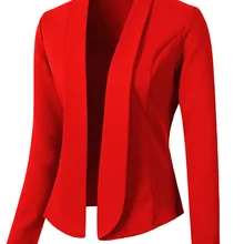 ZOGAA Модные осенние для женщин Пиджаки для и куртки работы офисный костюм для дам тонкий ни кнопки бизнес женский повседневное Блейзер пальт