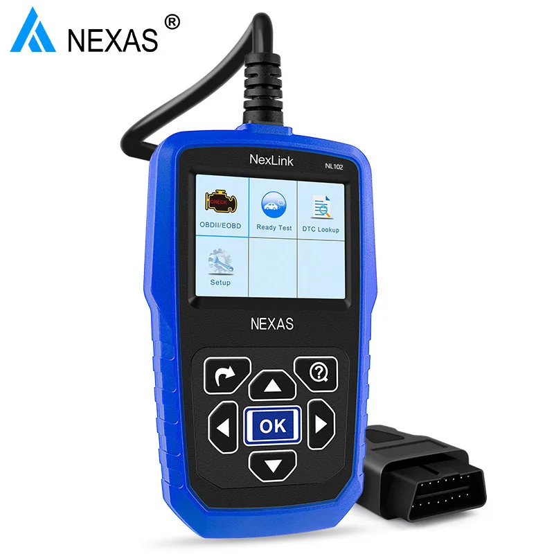 NEXAS NL102 Авто OBD2 диагностический инструмент Сверхмощный OBD сканер автомобиля и грузовика 2 в 1 с батарейным монитором для универсальных автомобилей/грузовиков