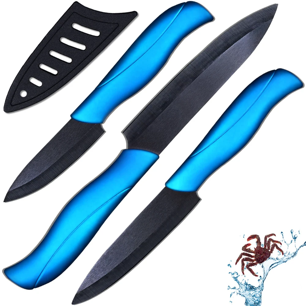New ceramic knife 3 inch paring 4 inch utility 5 inch slicing knife with black blade