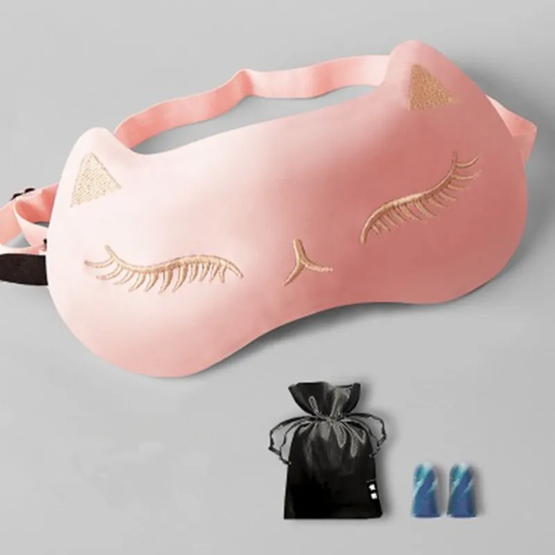 Модная 3D маска для сна с кошачьим лицом, маска для сна, маска для глаз, покрытие для век, повязка для глаз, для женщин и мужчин, переносная повязка на глаза, дорожная повязка на глаза