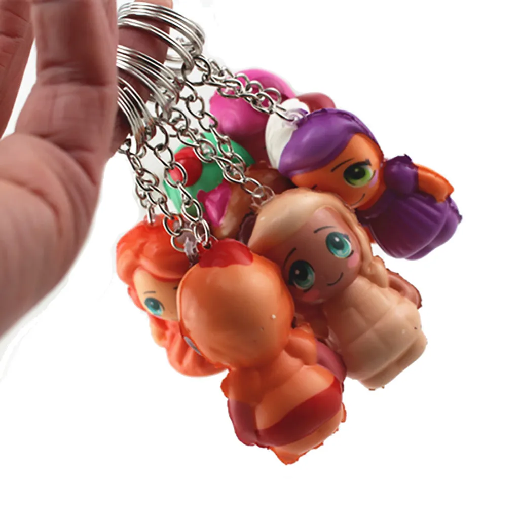 9 шт. мягкий медленно поднимающийся маленькая кукла антистресс ароматические, игрушка для снятия стресса, детский подарок цепочка для ключей T522