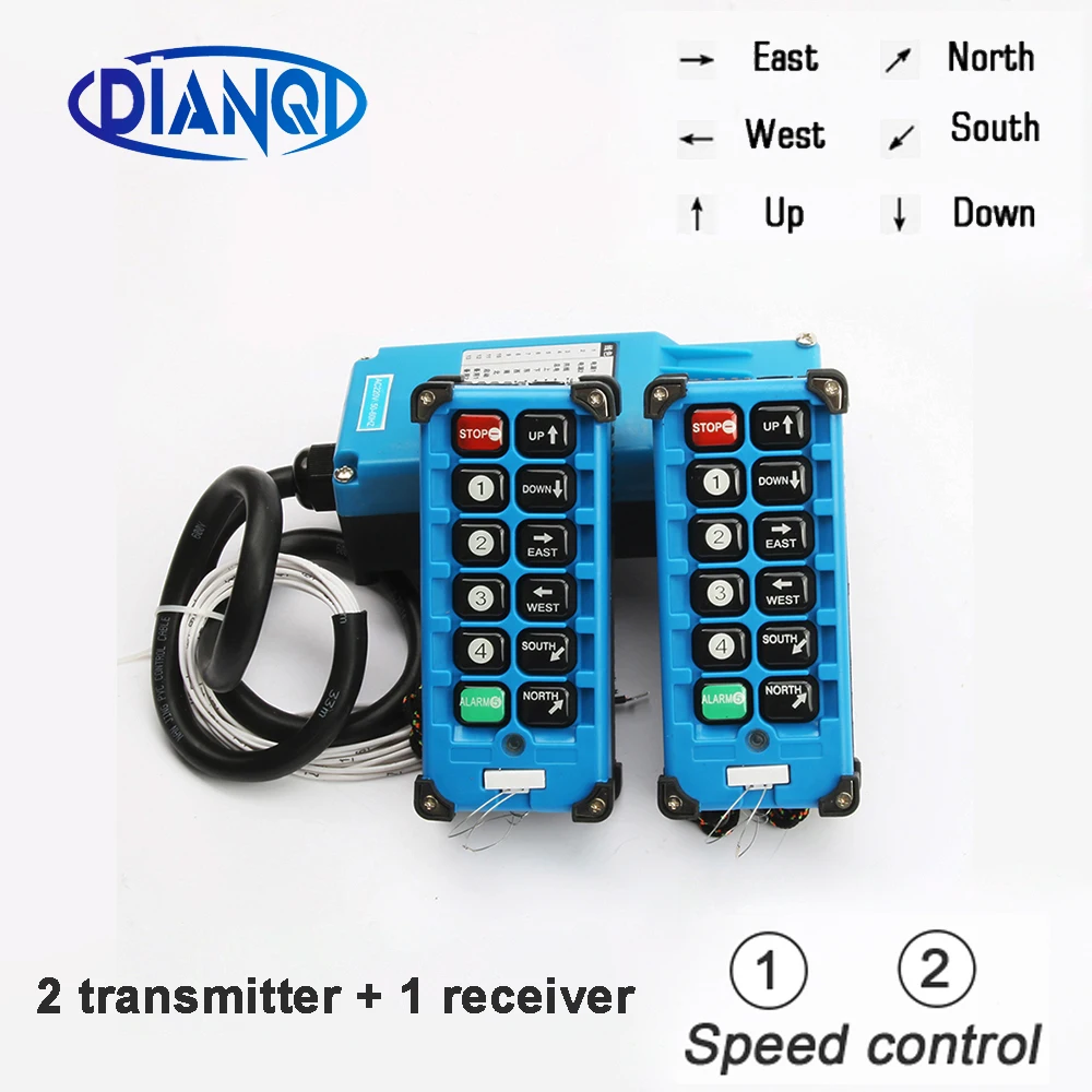 2 transmitters + 1 receiver industrial remote controller switches 10